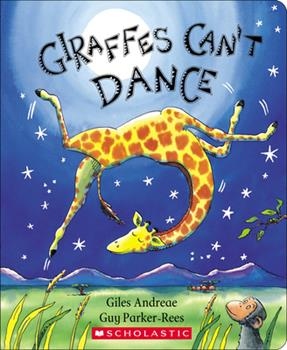 Product Description: The bestselling Giraffes Can't Dance is now a padded board book Giraffes Can't Dance is a touching tale of Gerald the giraffe, who wants nothing more than to dance. With crooked knees and thin legs, it's harder for a giraffe than you would think. Gerald is finally able to dance to his own tune when he gets some encouraging words from an unlikely friend.With light-footed rhymes and high-stepping illustrations, this tale is gentle inspiration for every child with dreams of greatness.</br> Giraffes Can't Dance