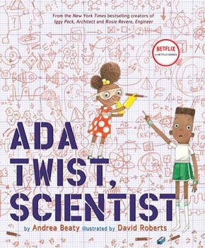Product Description: Ada Twist's head is full of questions. Like her classmates Iggy and Rosie (stars of their own New York Times bestselling picture books Iggy Peck, Architect and Rosie Revere, Engineer), Ada has always been endlessly curious. Even when her fact-finding missions and elaborate scientific experiments don't go as planned, Ada learns the value of thinking through problems and continuing to stay curious. Ada is an inquisitive African American second grader who was born to be a scientist. She possesses an unusual desire to question everything she encounters: a tick-tocking clock, a pointy-stemmed rose, the hairs in her dad's nose, and so much more. Ada's parents and her teacher, Miss Greer, have their hands full as the Ada's science experiments wreak day-to-day havoc. On the first day of spring, Ada notices an unpleasant odor. She sets out to discover what might have caused it. So Ada uses the scientific method in developing hypotheses in her smelly pursuit. The little girl demonstrates trial and error, while appreciating her family's full support. In one experiment, she douses fragrances on her cat and attempts to place the frightened feline in the washing machine.</br> Ada Twist, Scientist